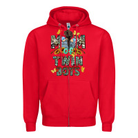 Red mom of twin boys mother's day Zipper Hoodie - CowGirlArtShop