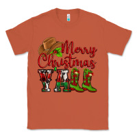 Copper Merry Christmas Y'all Cowboy Classic Tee - MaliasSmallBusiness