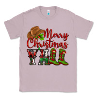 Lilac Merry Christmas Y'all Cowboy Classic Tee - MaliasSmallBusiness