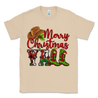 Mushroom Merry Christmas Y'all Cowboy Classic Tee - MaliasSmallBusiness