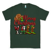 Sports Green Merry Christmas Y'all Cowboy Classic Tee - MaliasSmallBusiness