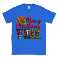 True Royal Merry Christmas Y'all Cowboy Classic Tee - MaliasSmallBusiness