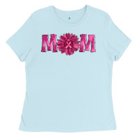 Baby Blue breast cancer mom sunflower Ladies Tee - AdoDesignShop