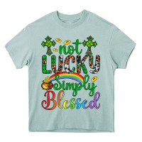 Arona Western St. Patrick's Day Cross Not Lucky Simply Blessed Heavy Core Tee - Artiststas