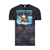 Cloud Black winter vibes Vintage Tee - MaliasSmallBusiness