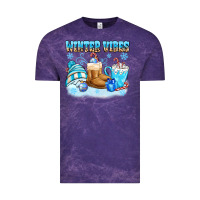 Cloud Purple winter vibes Vintage Tee - MaliasSmallBusiness