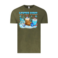 Vintage Olive winter vibes Vintage Tee - MaliasSmallBusiness