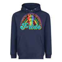 Navy pride rainbow Heavyweight Hoodie - OliviaCreatesArt