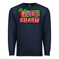 Navy St. Patrick's lucky charm Premium Sweatshirt - OliviaCreatesArt