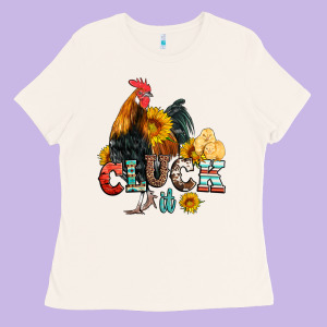Cluck It Coop Animals Hen And Chick Aztec Serape Leopard Ladies Tee Designed By Artiststas