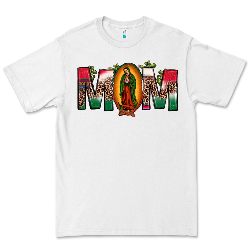Mexican Flag Our Lady Of Guadalupe Mom Leopard Premium Tee by JahusDesignShop | Teevron