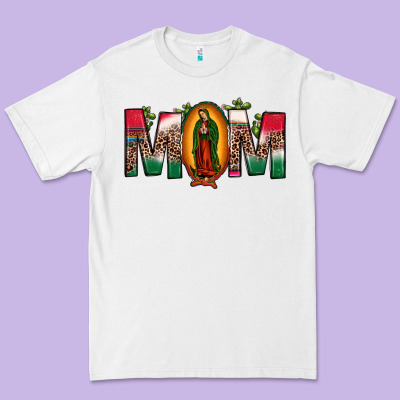 Mexican Flag Our Lady Of Guadalupe Mom Leopard Premium Tee Designed By Jahusdesignshop