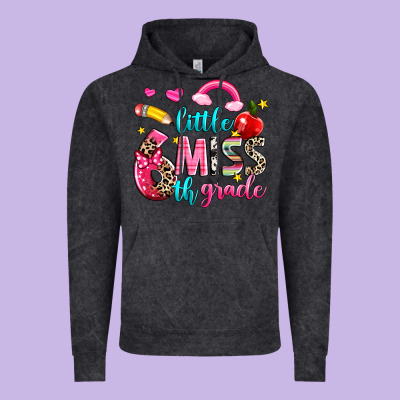 Little Miss Sixth Grade Vintage Hoodie Designed By Nancycooperartshop