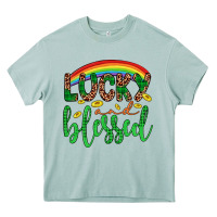 Arona Western St. Patrick's Rainbow Lucky And Blessed Heavy Core Tee - Artiststas