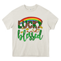 Cream Western St. Patrick's Rainbow Lucky And Blessed Heavy Core Tee - Artiststas