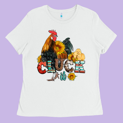 Cluck It Coop Animals Hen And Chick Aztec Serape Leopard Ladies Tee Designed By Artiststas