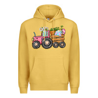 Antique Gold Easter bunny tractor Premium Hoodie - CowGirlArtShop