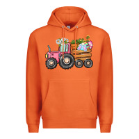 Carrot Easter bunny tractor Premium Hoodie - CowGirlArtShop