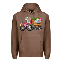 Chestnut Easter bunny tractor Premium Hoodie - CowGirlArtShop