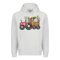 Dove Grey Easter bunny tractor Premium Hoodie - CowGirlArtShop
