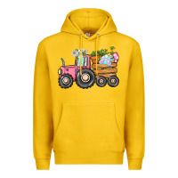 Lemon Easter bunny tractor Premium Hoodie - CowGirlArtShop