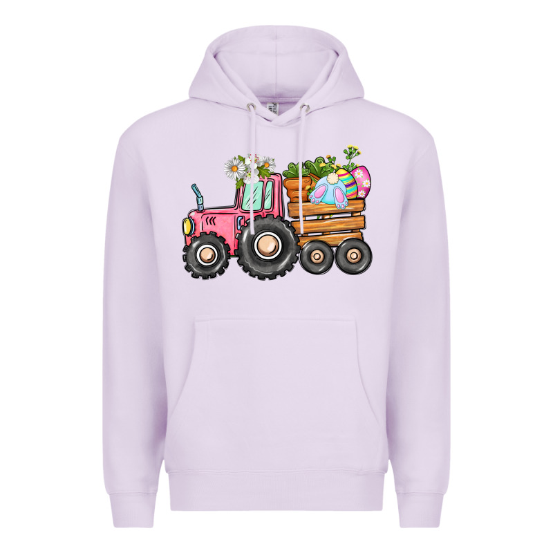 Easter Bunny Tractor Premium Hoodie by CowGirlArtShop | Teevron