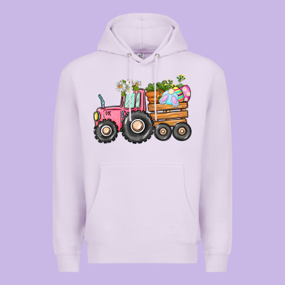 Easter Bunny Tractor Premium Hoodie Designed By Cowgirlartshop