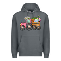 Rock Easter bunny tractor Premium Hoodie - CowGirlArtShop