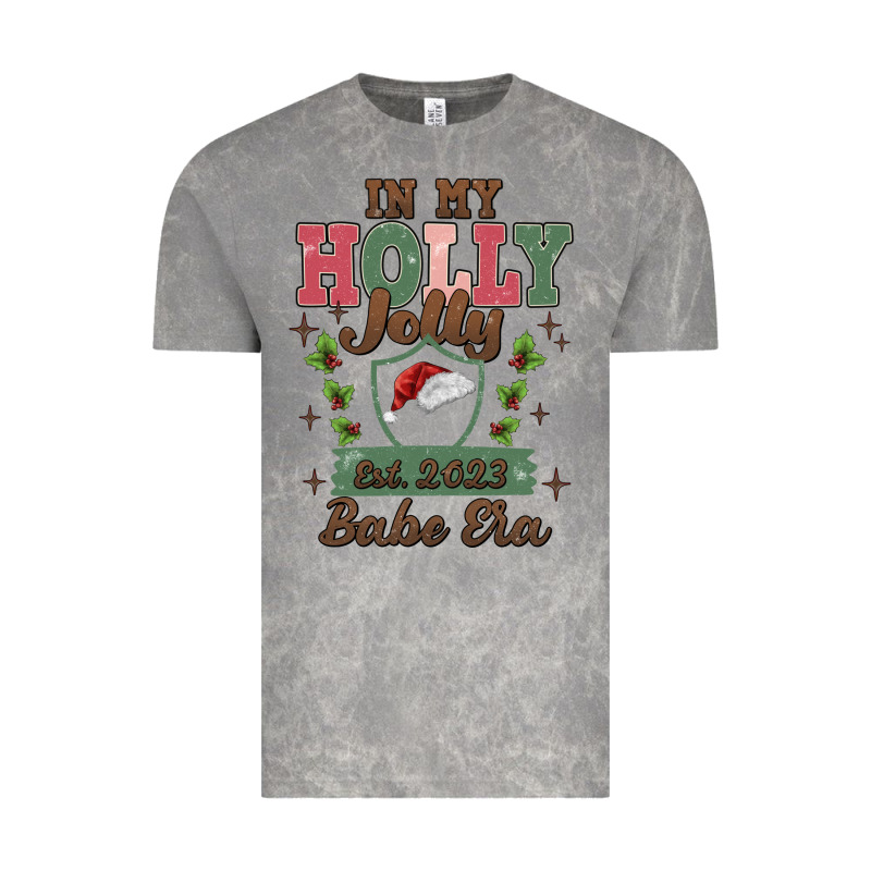 In My Holly Jolly Babe Era Vintage Tee by MaliasSmallBusiness | Teevron