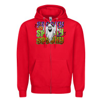 Red spooky spooky spooky Zipper Hoodie - CowGirlArtShop