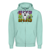 Seafoam spooky spooky spooky Zipper Hoodie - CowGirlArtShop