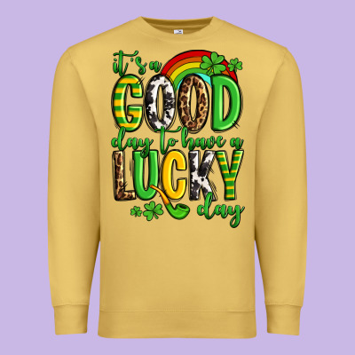 St. Patrick's It's A Good Day To Have A Lucky Day Premium Sweatshirt Designed By Oliviacreatesart