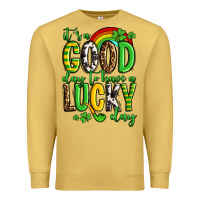 Antique Gold St. Patrick's It's a good day to have a lucky day Premium Sweatshirt - OliviaCreatesArt