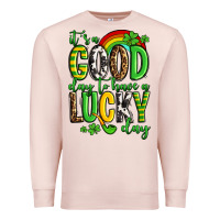Pale Pink St. Patrick's It's a good day to have a lucky day Premium Sweatshirt - OliviaCreatesArt