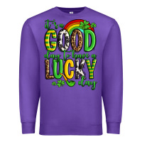 Purple St. Patrick's It's a good day to have a lucky day Premium Sweatshirt - OliviaCreatesArt