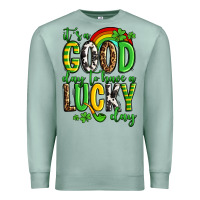 Seafoam St. Patrick's It's a good day to have a lucky day Premium Sweatshirt - OliviaCreatesArt