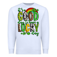 White St. Patrick's It's a good day to have a lucky day Premium Sweatshirt - OliviaCreatesArt