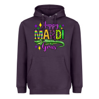 Plum happy mardi gras alligator olivia Heavyweight Hoodie - OliviaCreatesArt