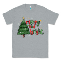 Heather Grey Merry And Bright Classic Tee - MaliasSmallBusiness