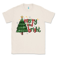 Natural Merry And Bright Classic Tee - MaliasSmallBusiness