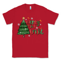 Red Merry And Bright Classic Tee - MaliasSmallBusiness