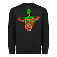 Black St Patricks Day Cow Heavyweight Sweatshirt - Bettercallsaul