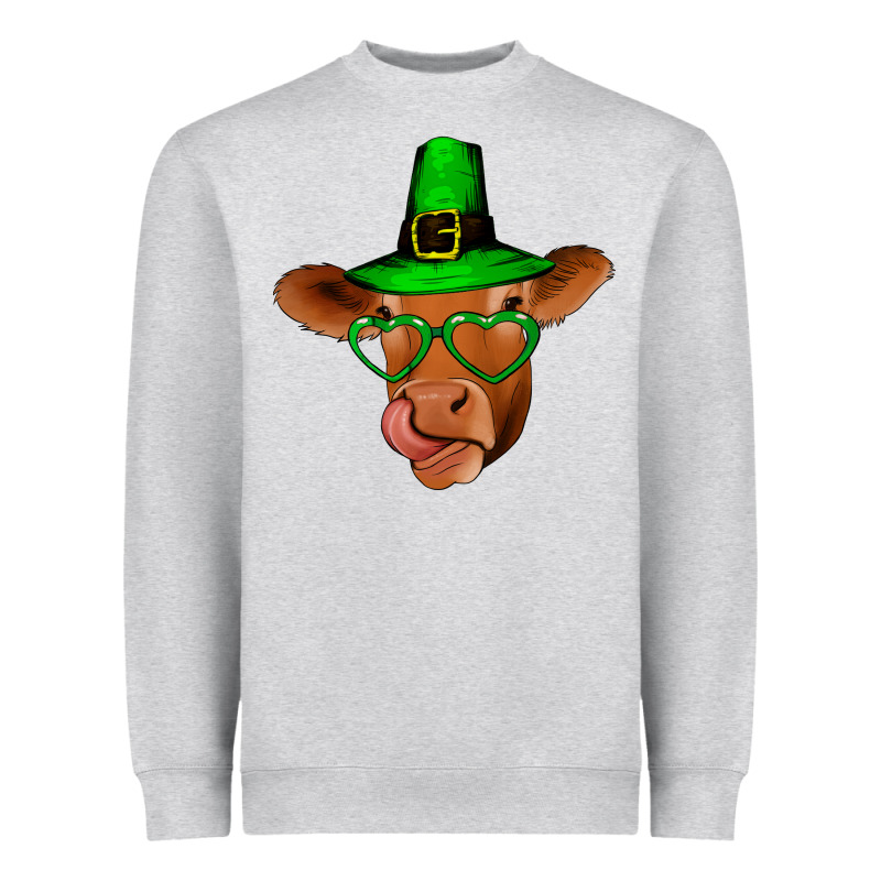 St Patricks Day Cow Heavyweight Sweatshirt by Bettercallsaul | Teevron