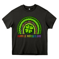 Asphalt Happy St. Patrick's Day Shamrock Rainbow Heavy Core Tee - Artiststas