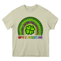Mossy Happy St. Patrick's Day Shamrock Rainbow Heavy Core Tee - Artiststas