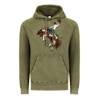 Vintage Olive american paint horse rodeo cowboy Vintage Hoodie - MaliasSmallBusiness