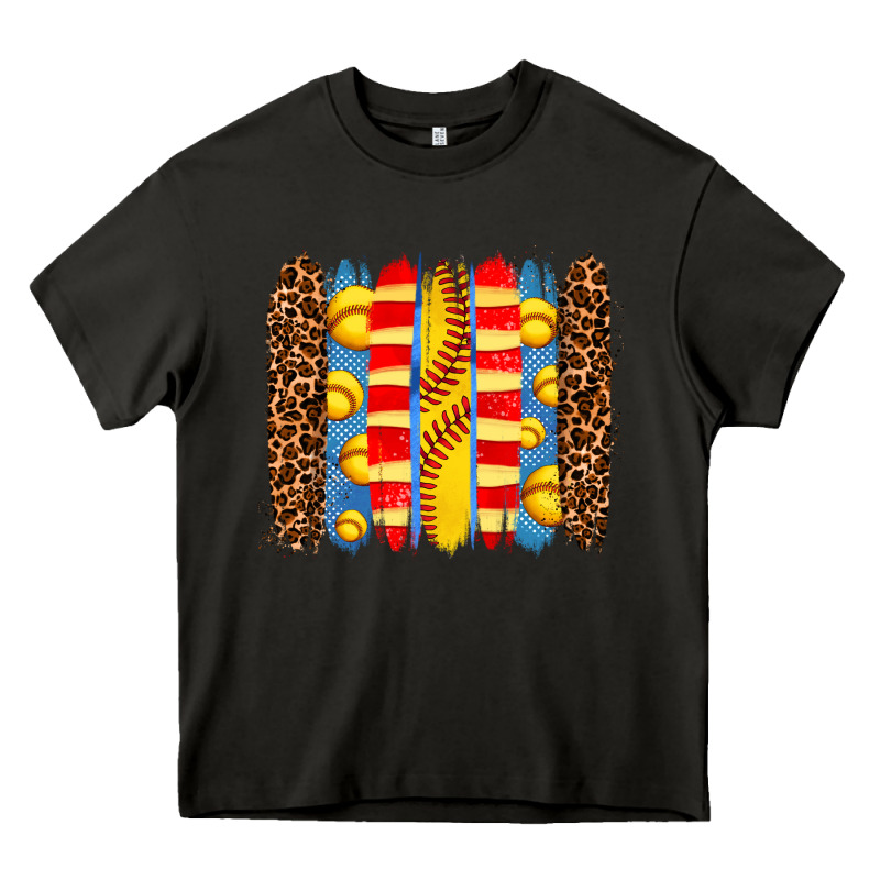 Softball  Brushstrokes Heavy Core Tee by AdoDesignShop | Teevron