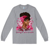 Heather Grey stronger than cancer Long Sleeve Tee - Artiststas