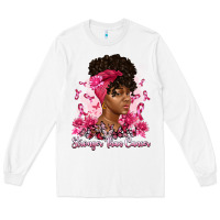 White stronger than cancer Long Sleeve Tee - Artiststas