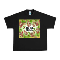 Black tis the season christmas tree cake Urban Heavy Tee - MaliasSmallBusiness